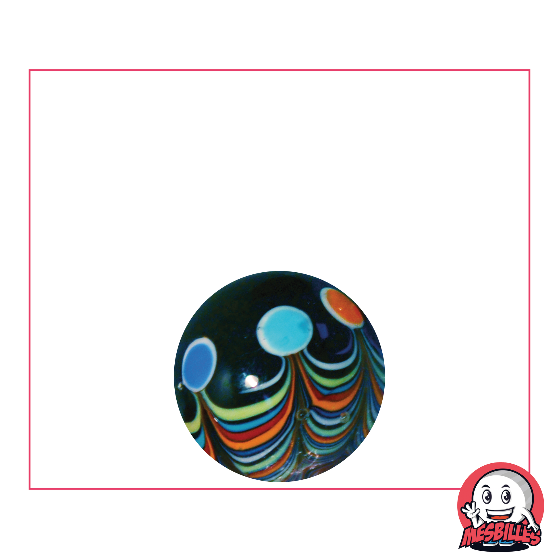 Marble Art Joker Black 16 mm, interlocking coloured circles - limited edition outdoor game