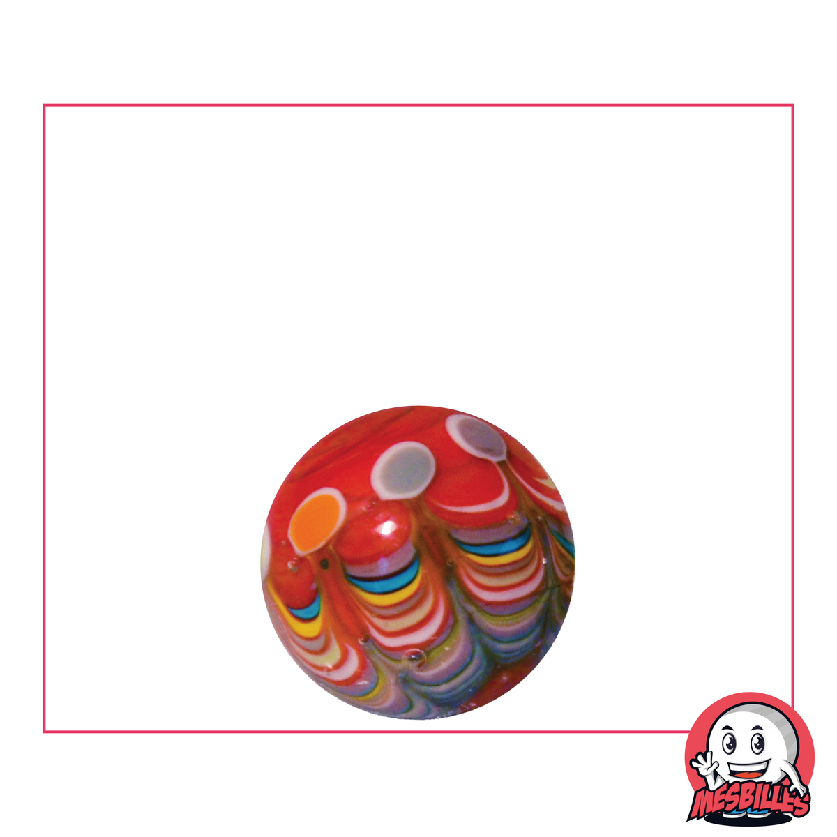 Marble Art Joker Red 16 mm, interlocking coloured rounds - unique set and easy to clean