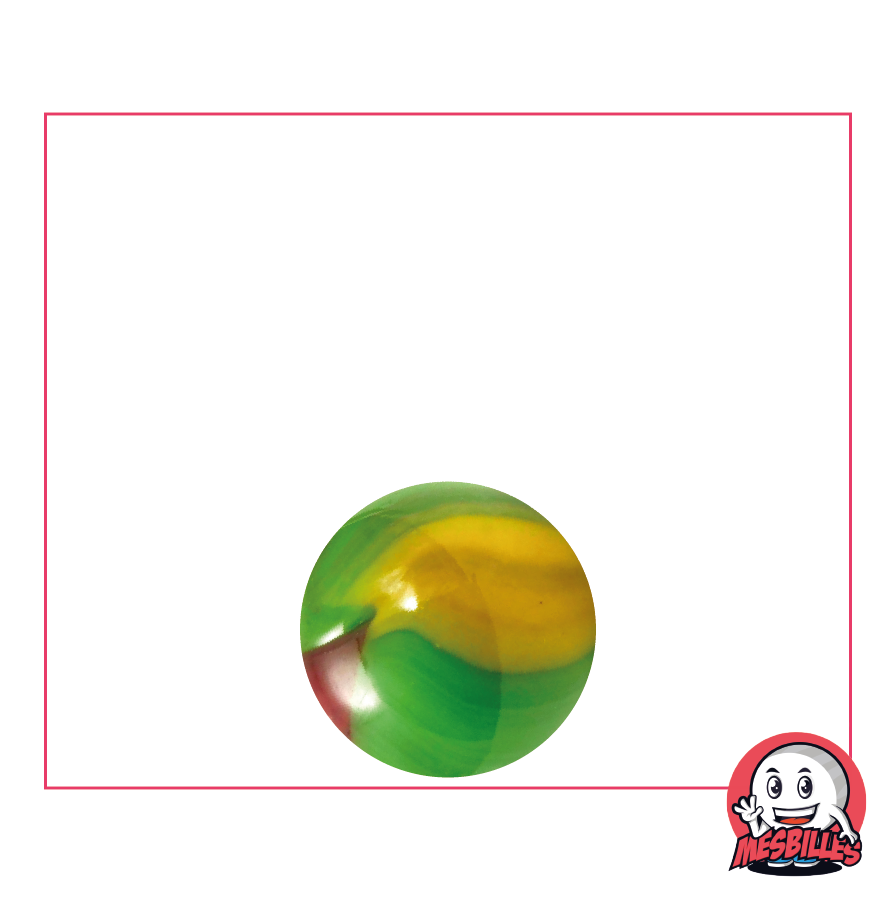 Marble Jungle 14 mm Green Yellow Brown - My-Glassmarbles