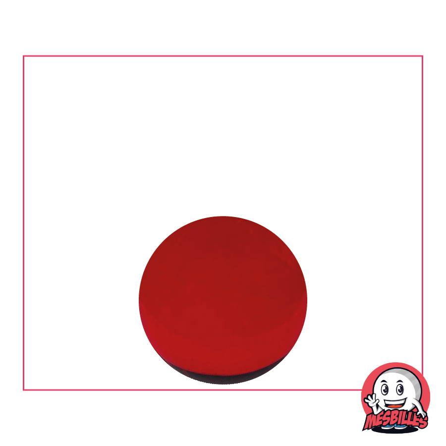 Bille Loupe Rouge de 16 mm, verre rouge translucide