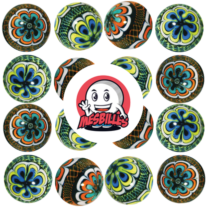 1 Green Mandala Art Marble 22 mm