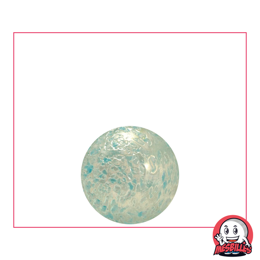 Marble Speckled 16 mm translucent glass covered with blue chips - My-Glassmarbles