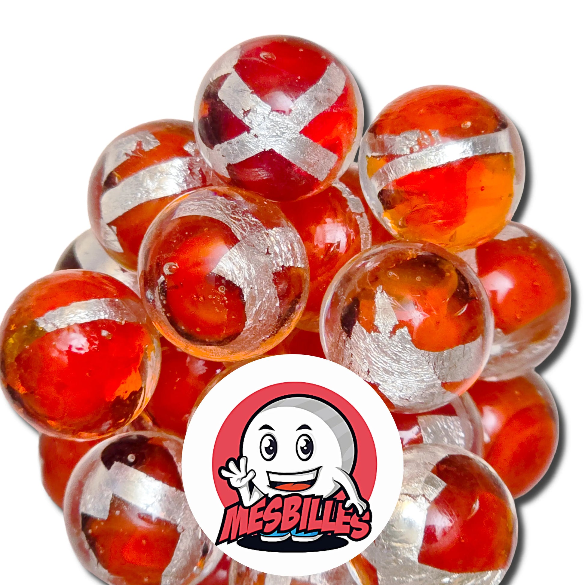 La Bille Art Cage Argent Orange 16 mm, c’est un peu comme si un petit soleil s’était fait un look de soirée : orange incandescent, habillé d’argent, prête à rayonner dès qu’on la regarde.