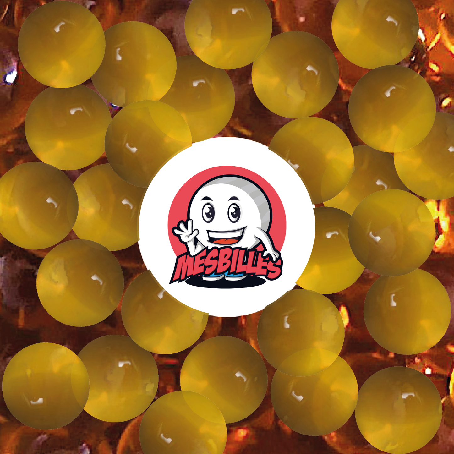 1 Light Amber Soft-Translucent Marble 08 mm