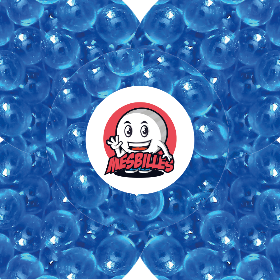 1 Blue Soft-Translucent Marble 14 mm