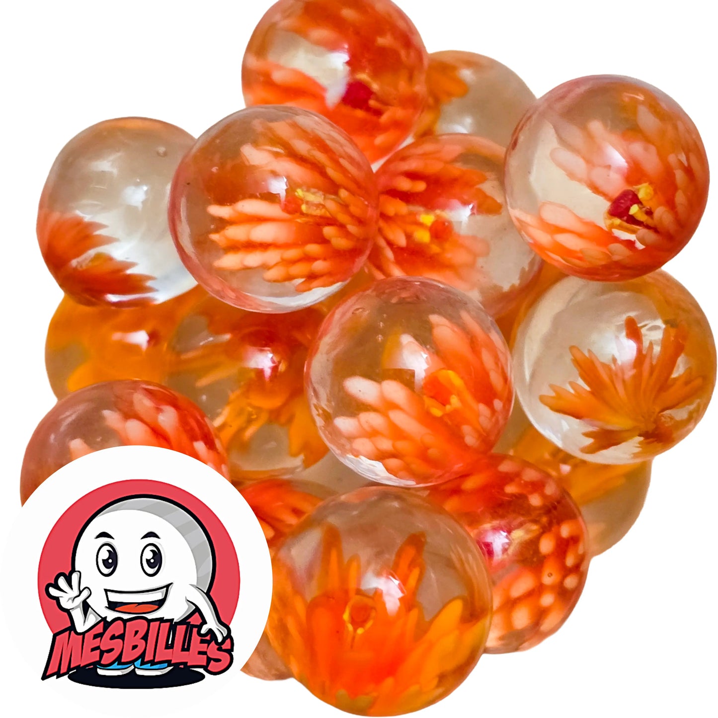 Si vous avez la Bille d'Art Pissenlit Orange, vous n'avez plus besoin de Soleil pour Stimuler l'Enthousiasme des Jeux de billes.