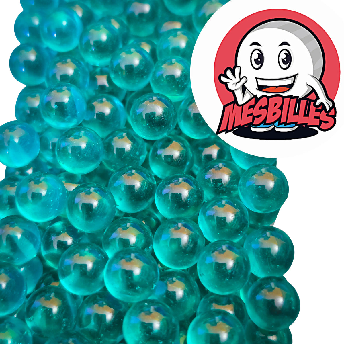 1 Duck Blue Soft-Translucent Marble 12 mm