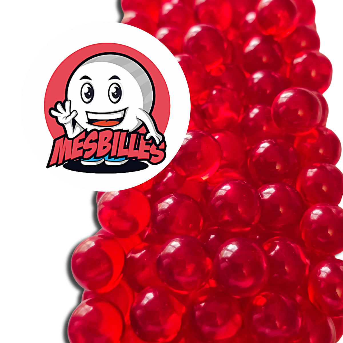 1 Red Soft-Translucent Marble 08 mm