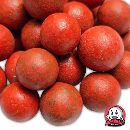 Billes en terre rouges 16 mm ; fabrication artisanale française avec teinte naturelle et finition authentique