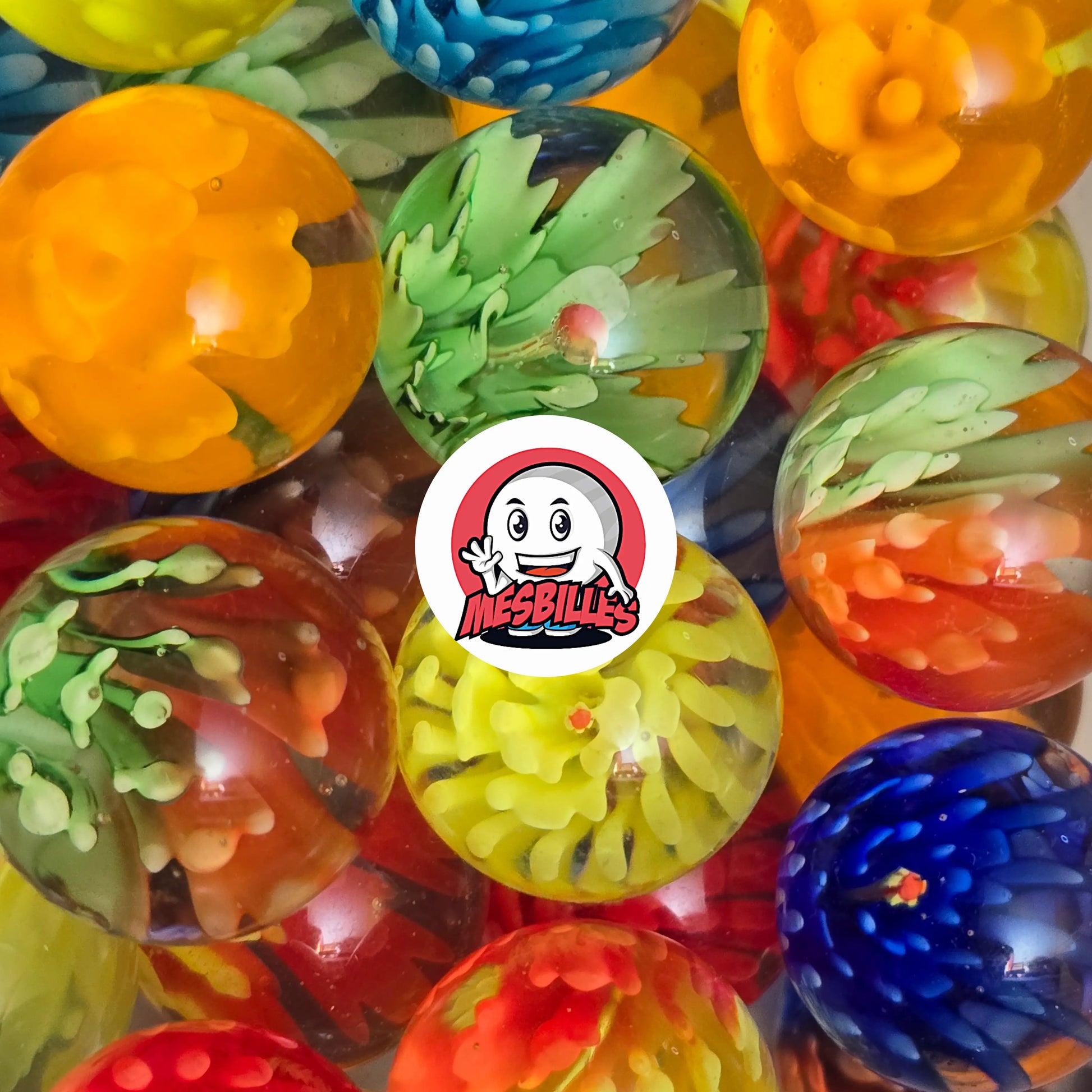 MesBilles d'Art Pissenlit Vert, bille de 25 mm