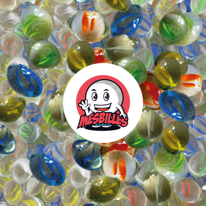 1 Red Swirled Rugby Marble