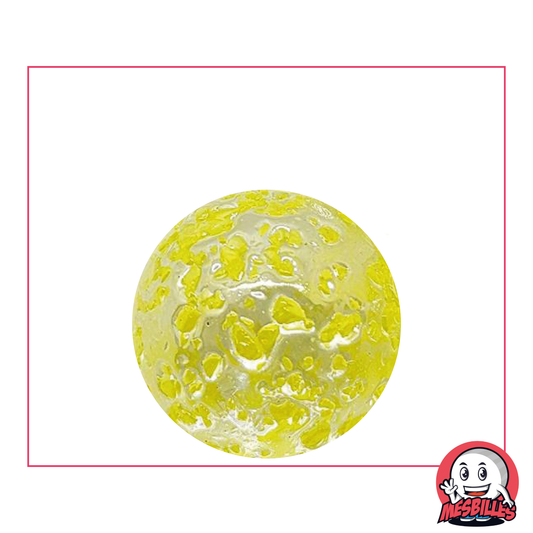 Marble Speckled 25 mm translucent glass Yellow - My-Glassmarbles