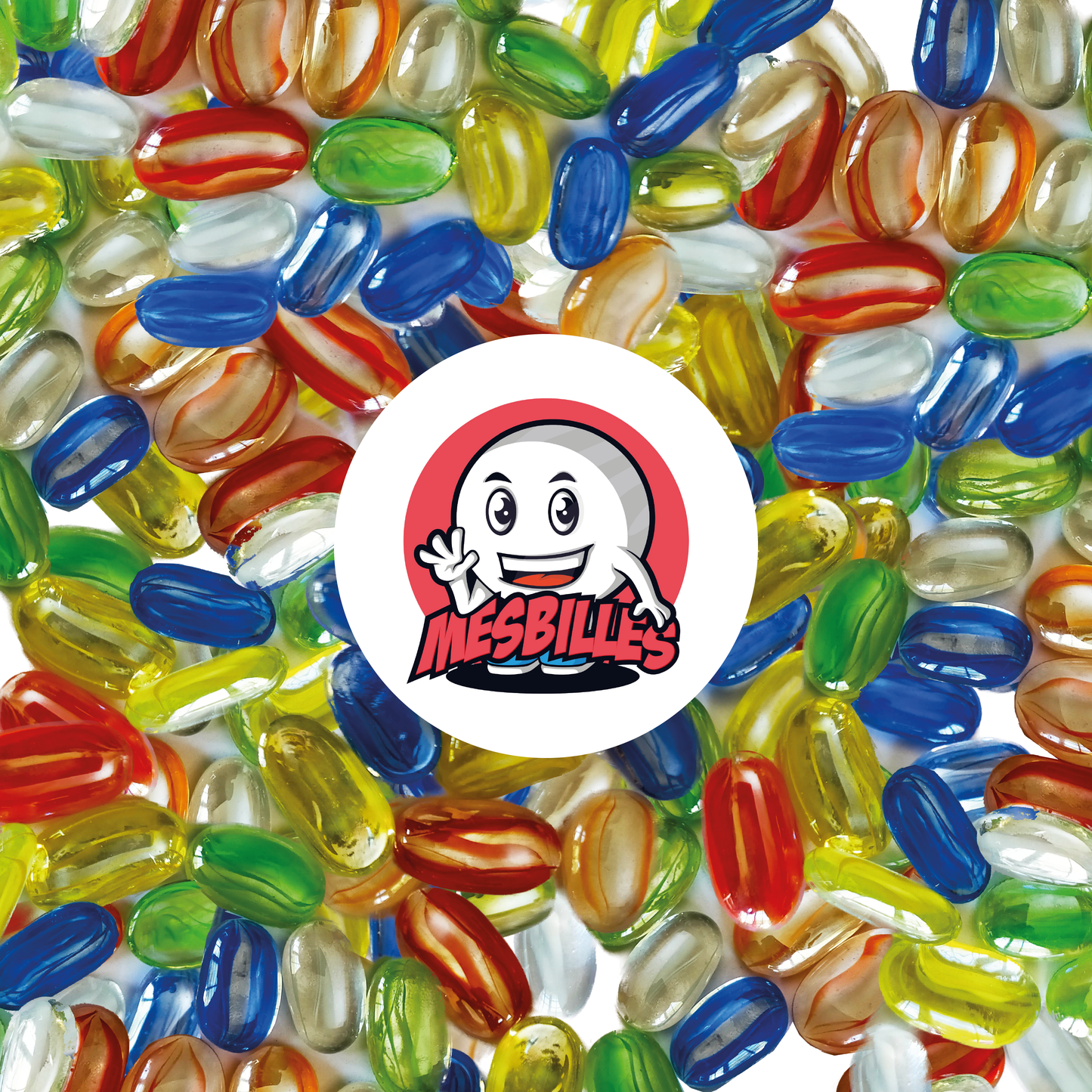 1 Orange Silly Marble