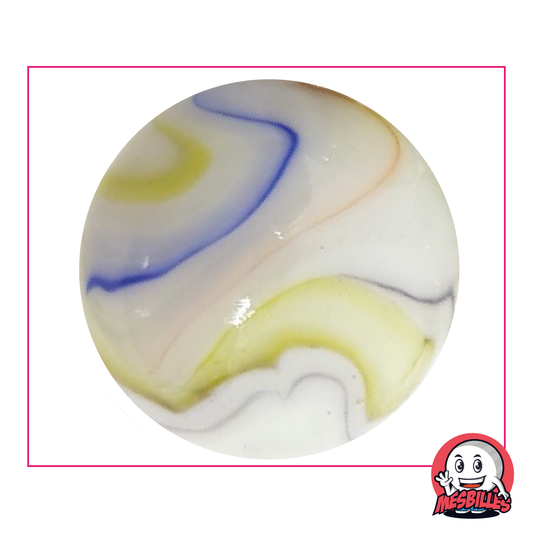 Multi-chiffonnade 50 mm Porcelain marble, coloured stripes, very large marble
