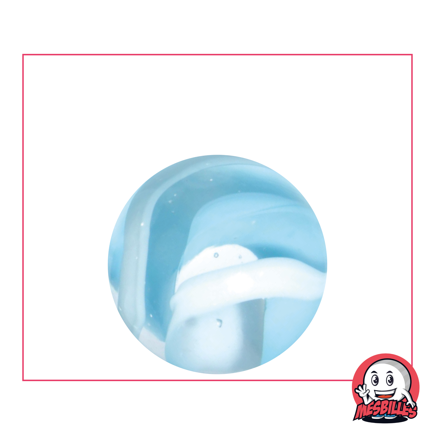 25 mm Snow Marble, translucent marble with light blue traces for a unique winter collection