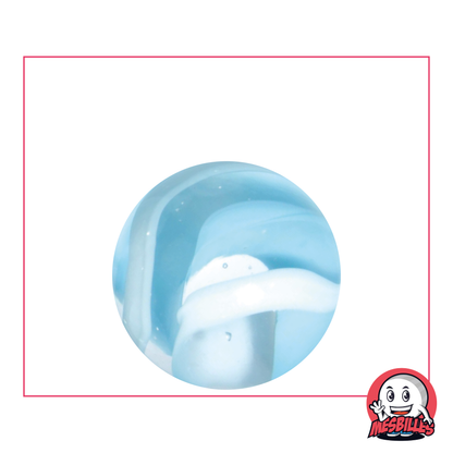 25 mm Snow Marble, translucent marble with light blue traces for a unique winter collection