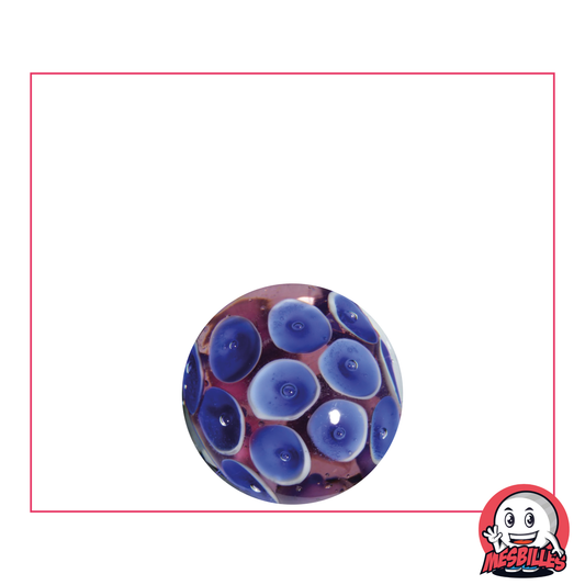 1 Marble Blue Water Lily 16 mm