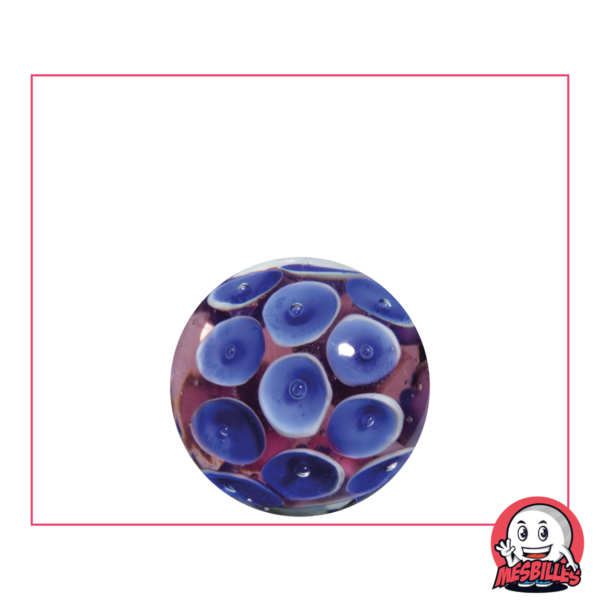 1 Marble Blue Water Lily 22 mm