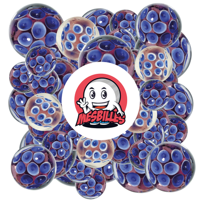 1 Marble Blue Water Lily 22 mm
