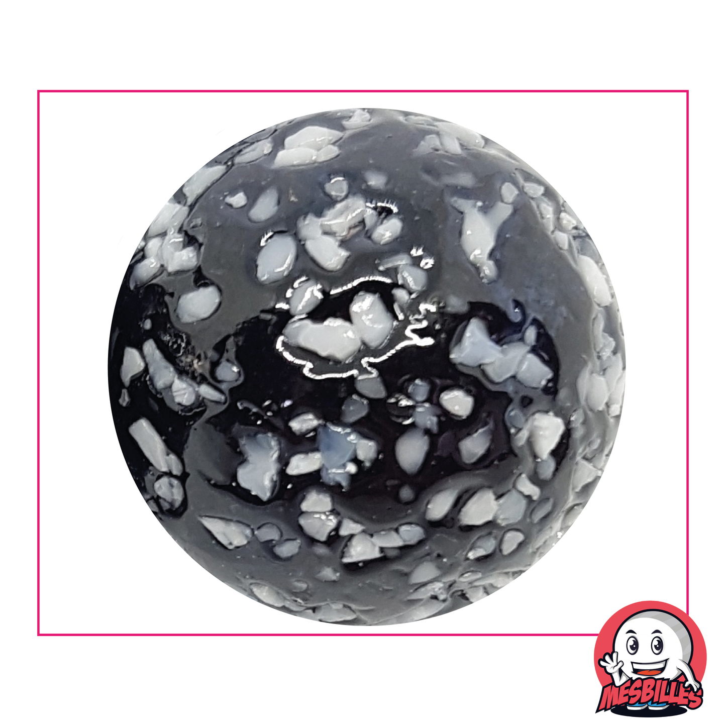 1 Nugget marble Black 50 mm
