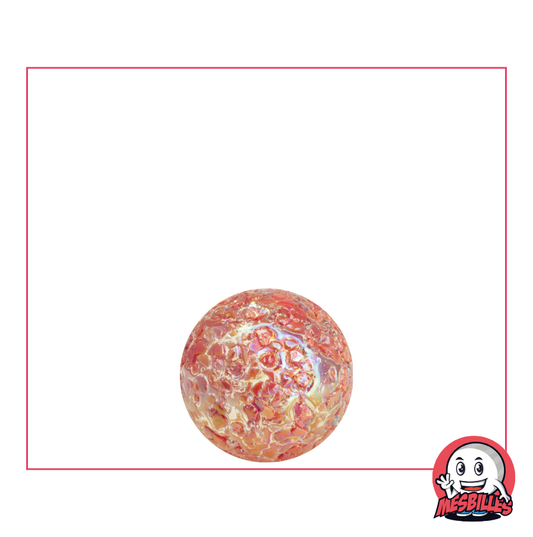 Marbles Speckled 14 mm translucent glass covered with red chips - My-Glassmarbles