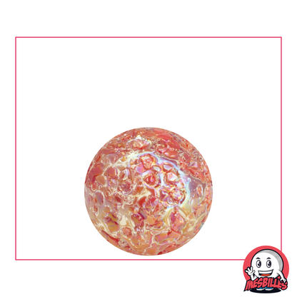 Marble Speckled 22 mm translucent glass covered with red chips - My-Glassmarbles