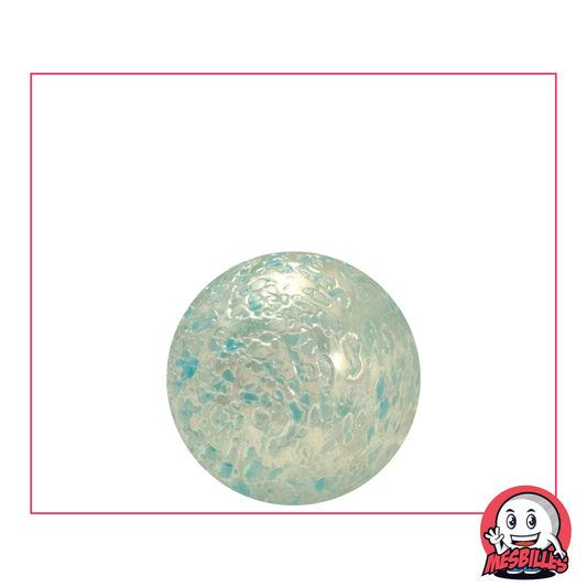 Marble Speckled 22 mm translucent glass covered with blue chips - My-Glassmarbles