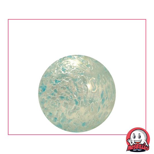 Marble Speckled 22 mm translucent glass covered with blue chips - My-Glassmarbles