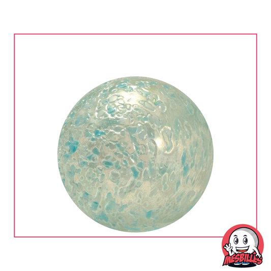 Marble Speckled 35 mm translucent glass covered with blue chips - My-Glassmarbles