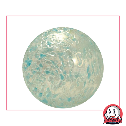 Marble Speckled 42 mm translucent glass covered with blue chips - My-Glassmarbles
