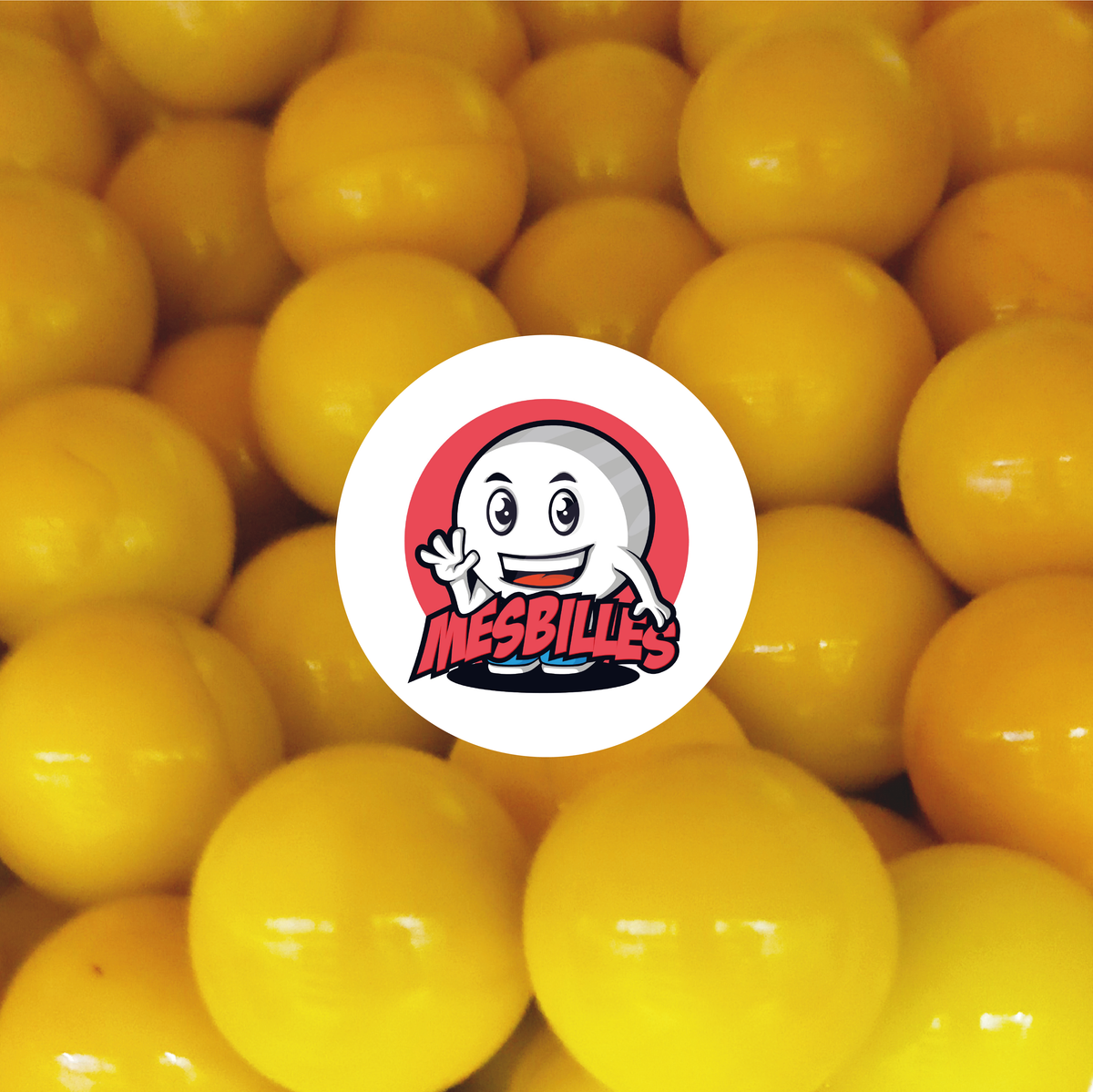 1 Yellow marble Pearl 25 mm
