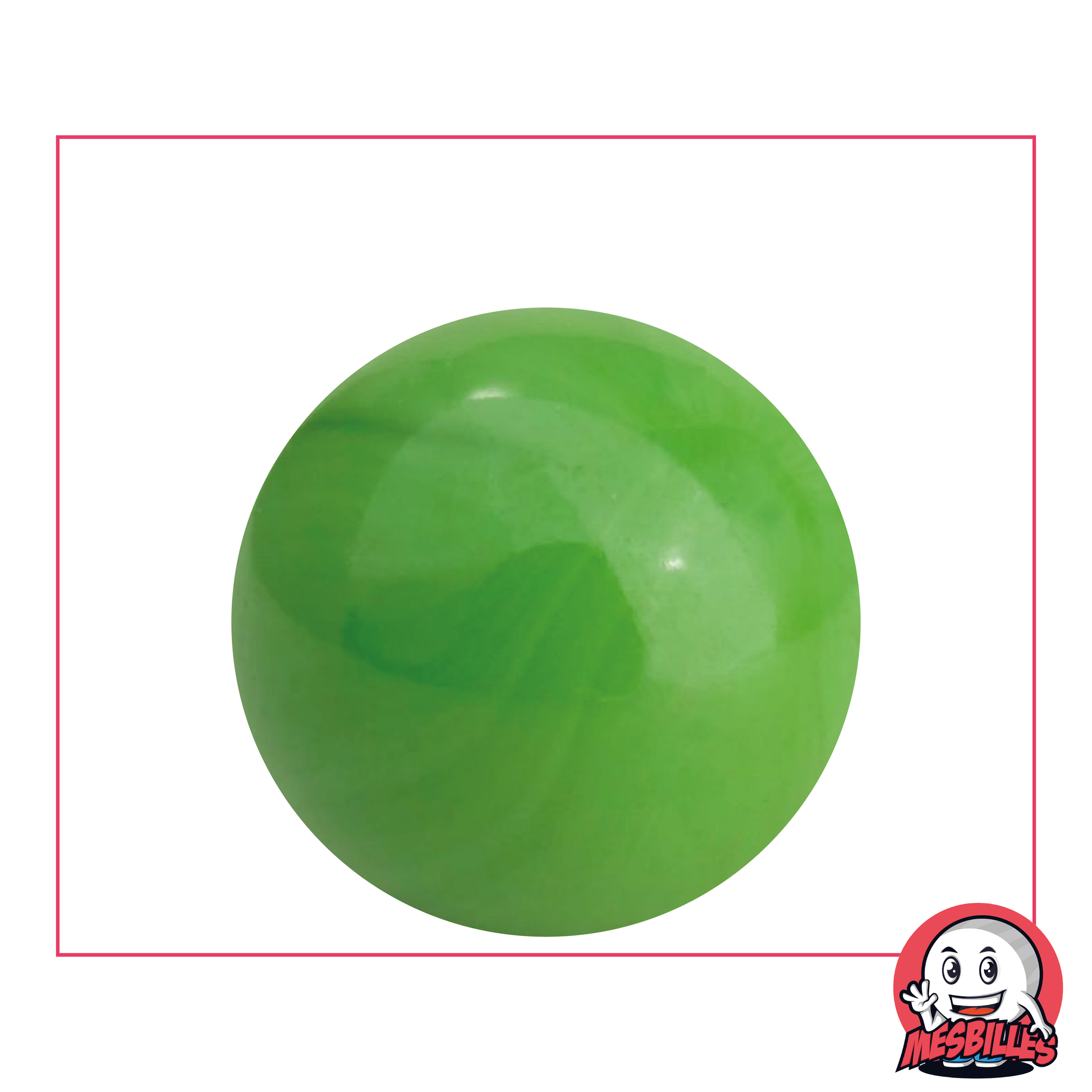 Bead Pearl Opaque Green 35mm Glass Bead | My-Glassmarbles - My-Glassmarbles