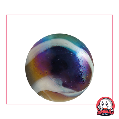 Marble Pétrole : Dazzling 35mm black marble, decorated with shiny nuances for marbles enthusiasts.