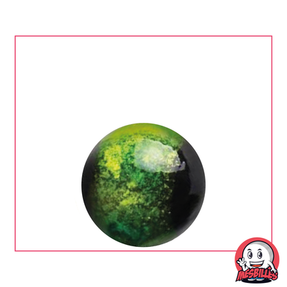 Machu Picchu 22 mm Marble Art, black with a green metallic ribbon.