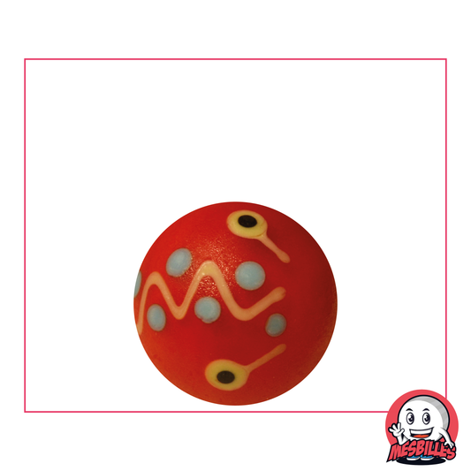 Art Marble Piñata Frosted Red 22 mm, colourful geometrical decorations - game challenges