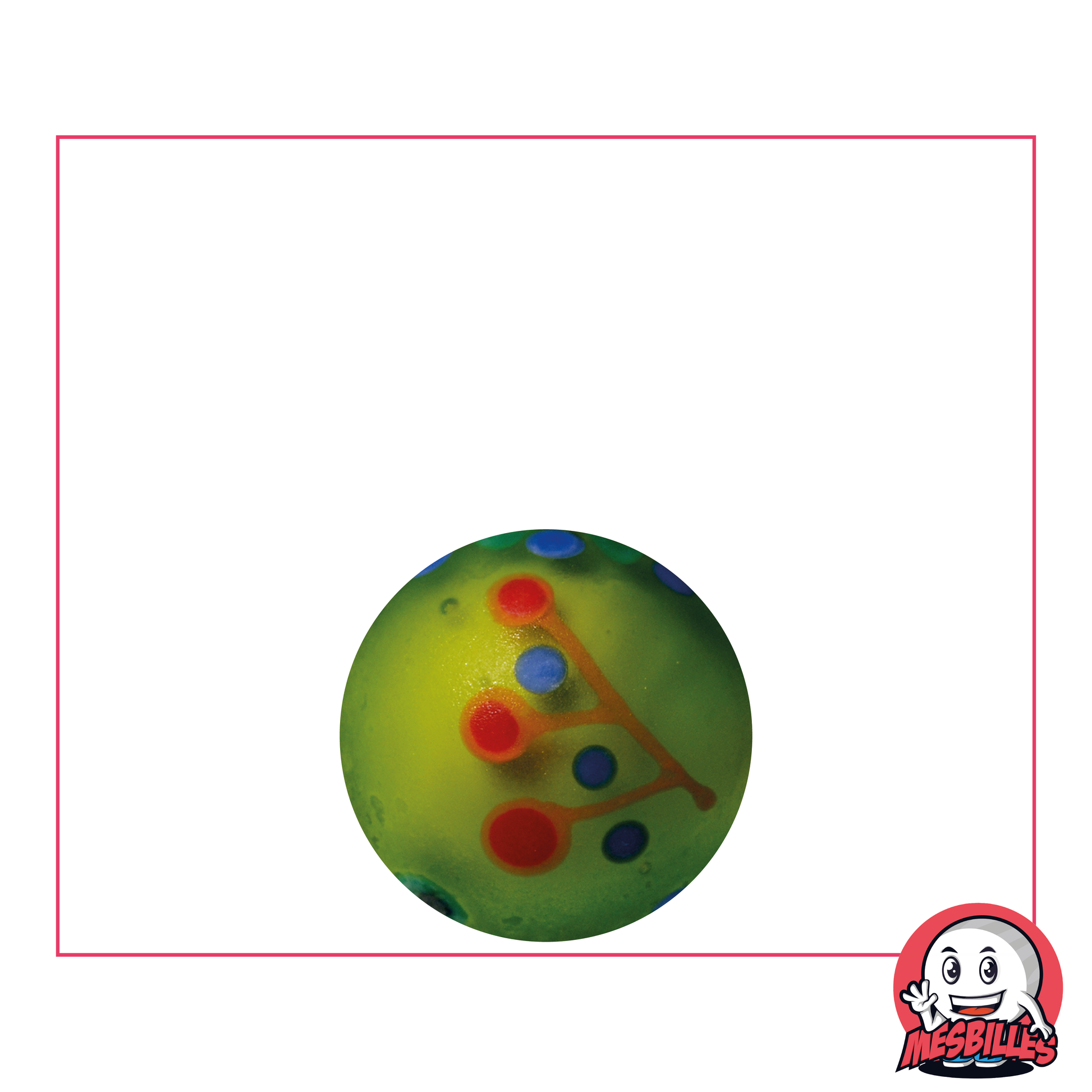 Marbles Pinata Green, Frosted aspect, geometrical shapes, for collection or to commemorate an event