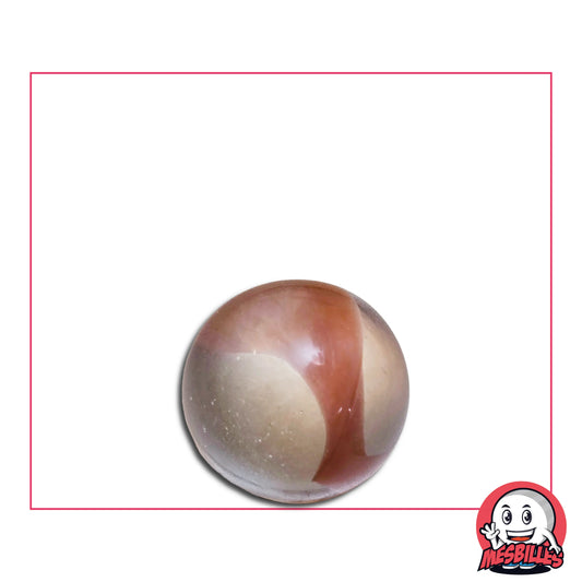 Bille d'Art Plume Rose, bille en verre de Bohême de 16 mm. La légèreté d'une plus dans une bille d'art.