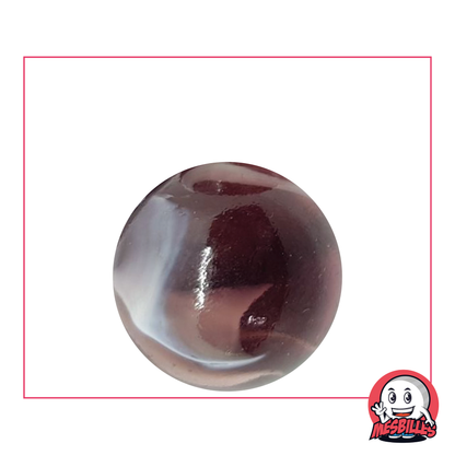1 Marble Purple 25 mm in Pink - Purple coloured glass, 2.50 cm ball type Shooter