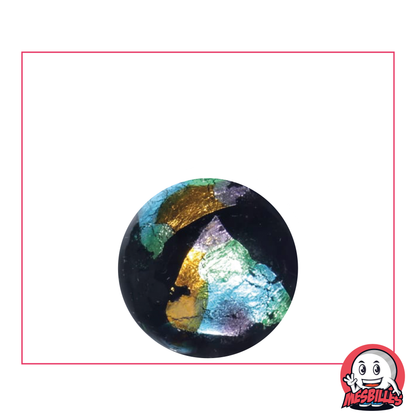 Marble Art Pyramid, high quality gloss black marble with coloured Metallic foil - My-Glassmarbles