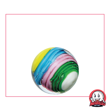 1 Light Blue Spiralo Art Marble 22 mm