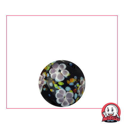1 Marble Floral Black Carpet 16 mm