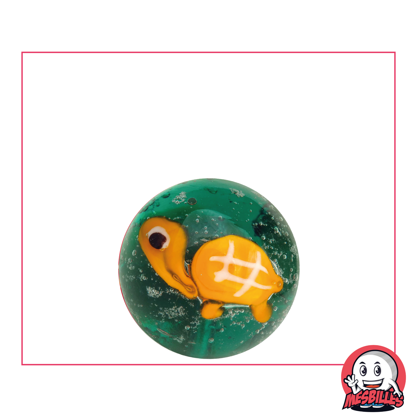 1 Marble Turtle Art 22 mm