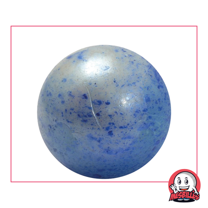 42mm Wolfgang blue marble, shiny white with blue projection, whale marble, large marble