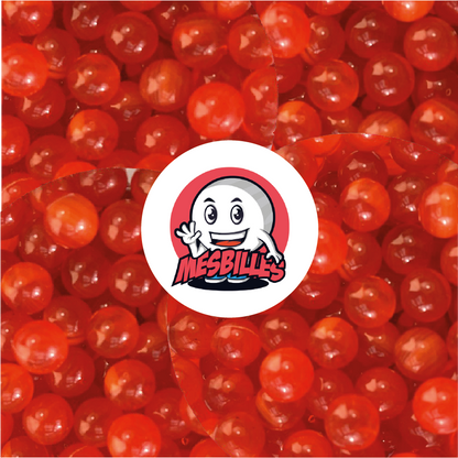 1 Orange Lollipop Marble 10 mm