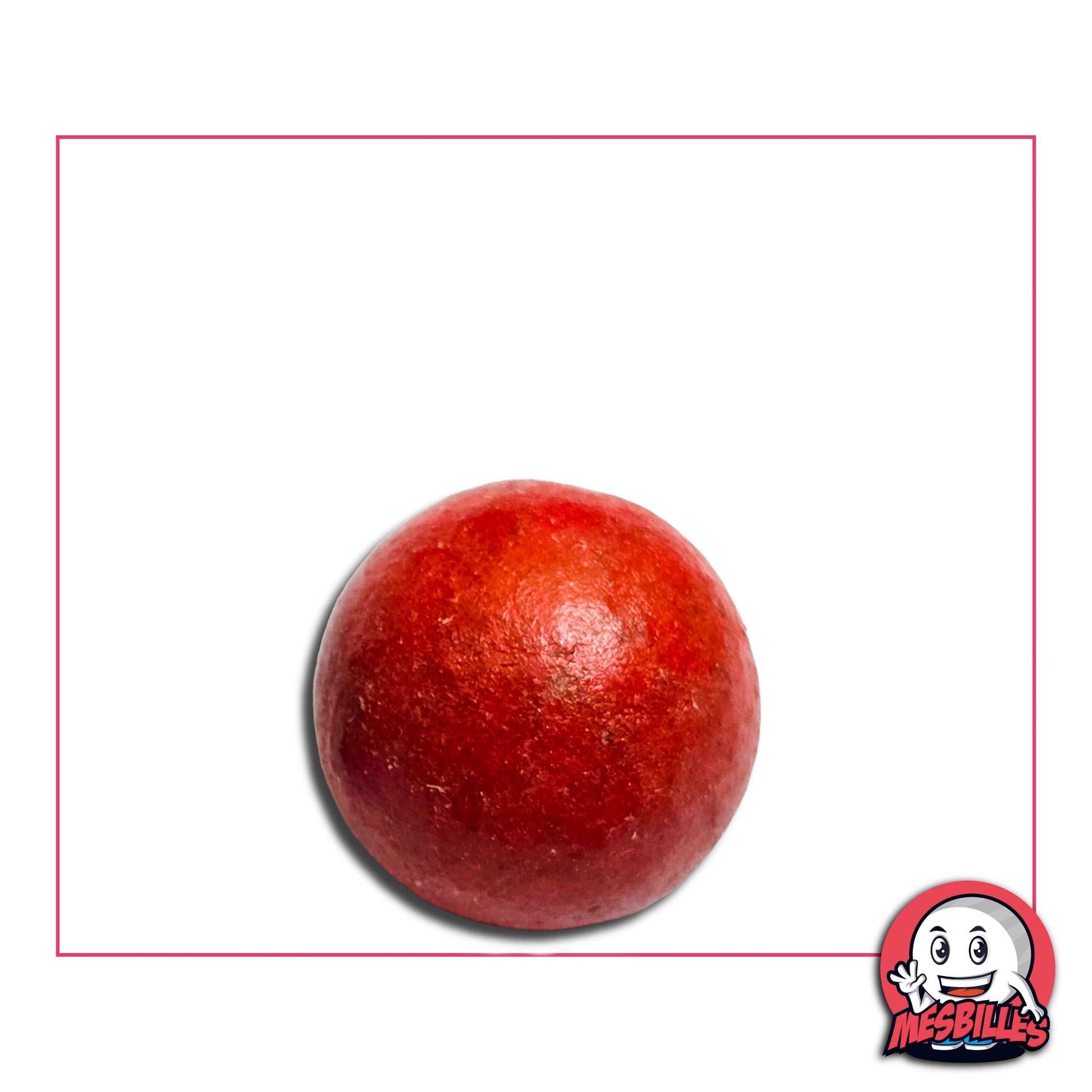 Bille en terre rouge 16 mm ; pièce artisanale française à la texture mate et au charme traditionnel