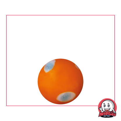 Kim'Play marble, Orange Galactika marble, 16 mm opaque glass.