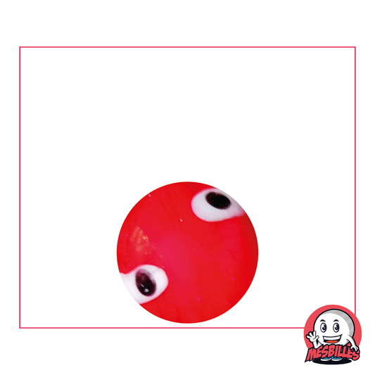 Kim'Play marble, Red Galactika marble, 16 mm opaque glass.