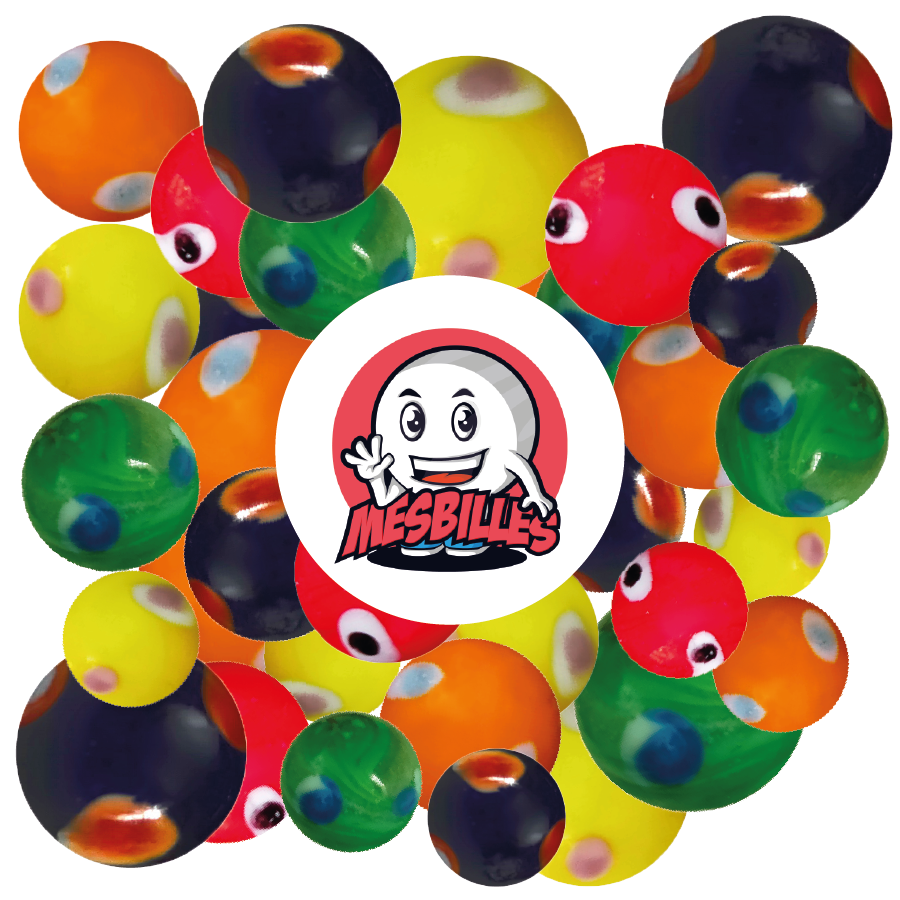 My-Glassmarbles Mascot Kim'Play Marbles, Galactika Marble Red, 16mm opaque glass.