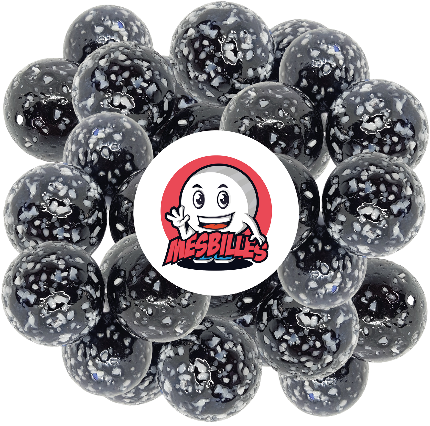 1 Nugget marble Black 25 mm