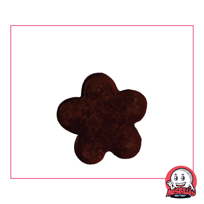 1 Extra Flat Dark Red Pearl Flower Marble